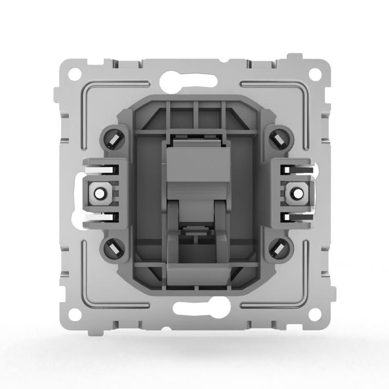 Розетка телефонная 1-м СП Pixel RJ11 механизм алюм. TOKOV ELECTRIC TKE-PX-RT1-C03