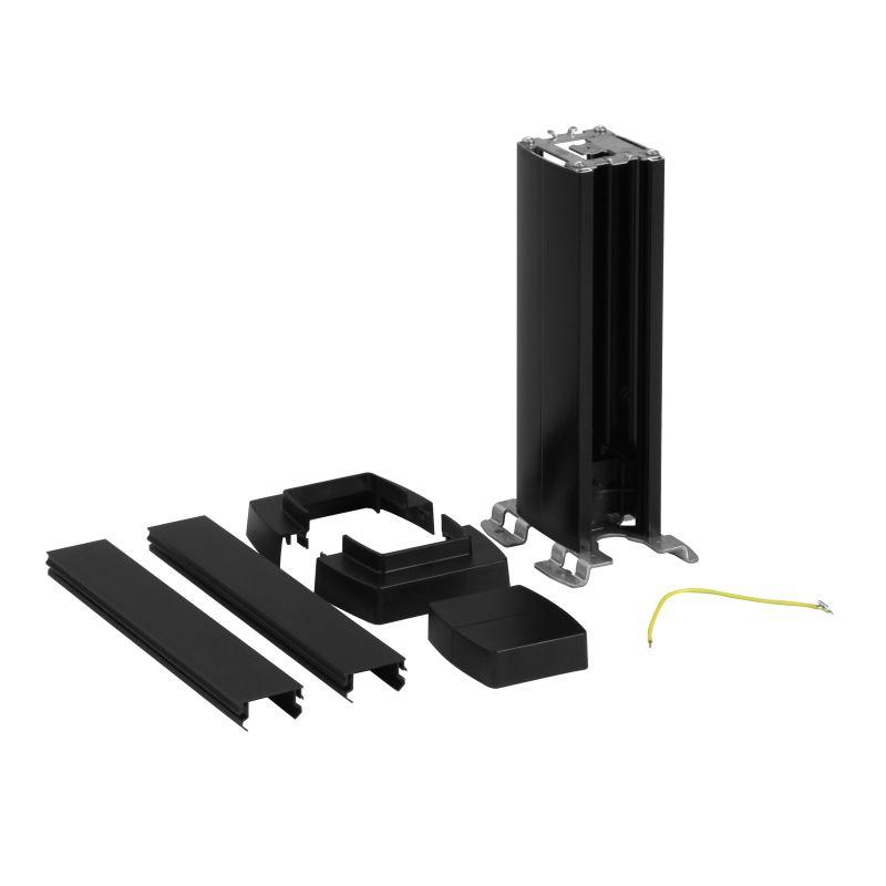 Колонна-мини Snap-On 1 секция 0.3м с пластик. крышкой алюм. черн. Leg 653002