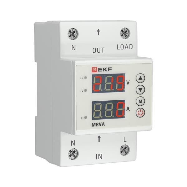 Реле напряжения и тока с дисплеем MRVA 40А PROxima EKF MRVA-40A