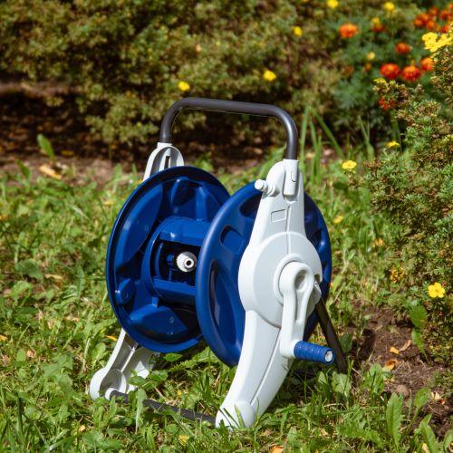 Катушка компактная с ручкой для переноса и хранения шланга до 12мм(1/2)х35м (1/6) Green Apple Б0003109