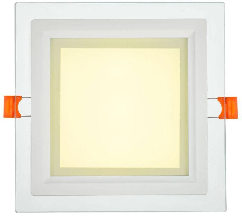 Светильник светодиодный ДВО 1624 12Вт 4000К IP20 встраив. со стекл. квадр. IEK LDVO0-1624-12-4000-K01