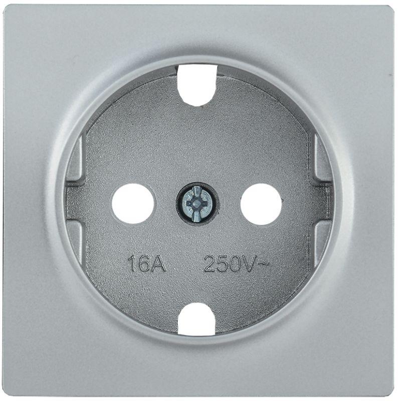 Накладка розетка BOLERO НР-1-1-БС с заземл. серебр. IEK ENB11-R-K23