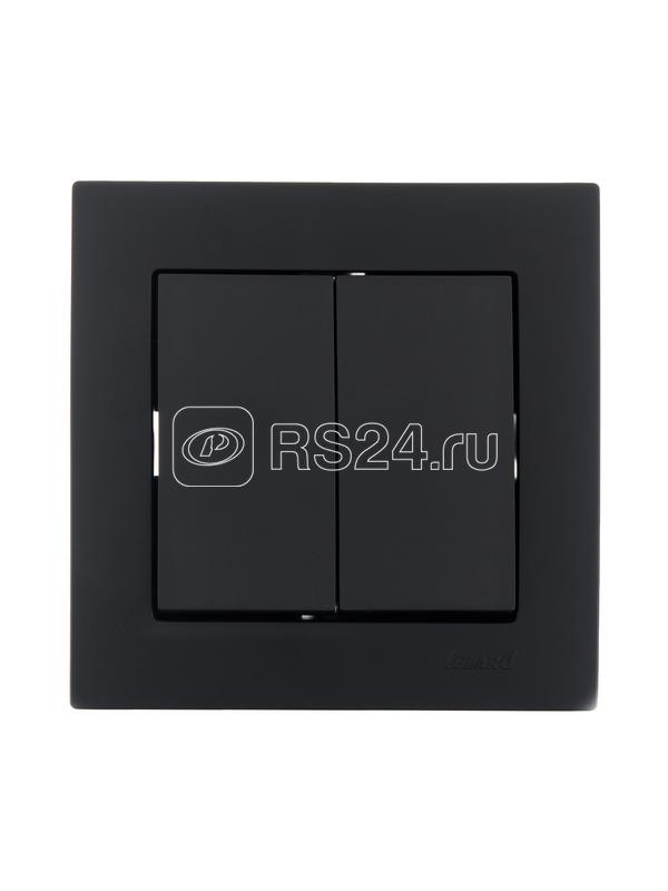 Выключатель 2-кл. СП Vesna механизм черн. бархат LEZARD 742-4288-101