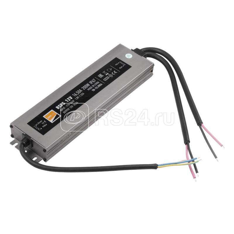 Блок питания для светодиодной ленты 200Вт 16.5А 12В IP67 BSPS влагозащ. метал. JazzWay 1016348A