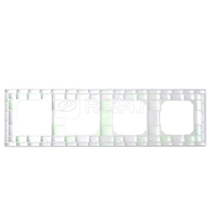 Рамка 4-м Pixel универс. перламутр. TOKOV ELECTRIC TKE-PX-RM4-C04