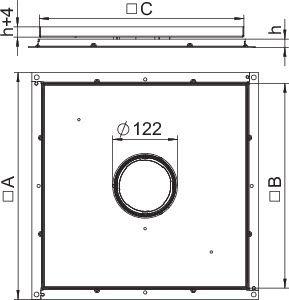 Рамка кассетная RKF3 383х383х30 V3 30 сталь OBO 7409420