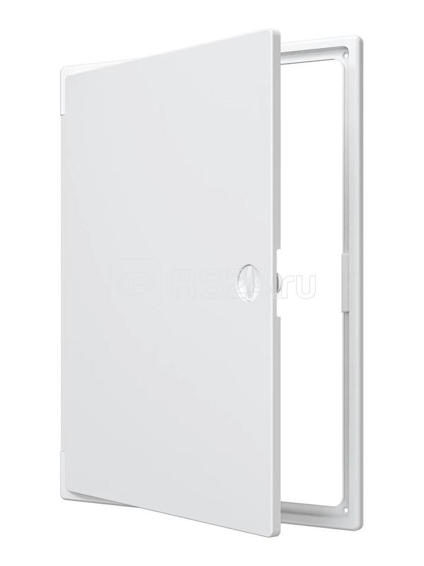 Люк-дверца ревизионная накладная 300х400мм с ручкой-задвижкой АБС бел. EVECS ЛТ3040П