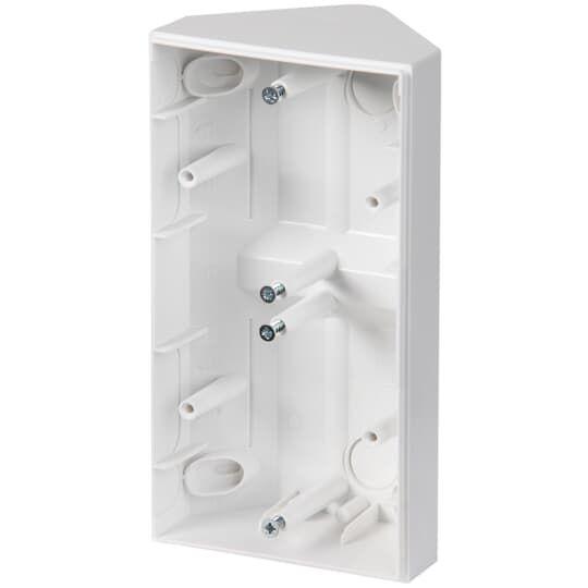 Коробка для углового монтажа на поверхность 85мм двойн. Impressivo бел. ABB 2TKA00002279
