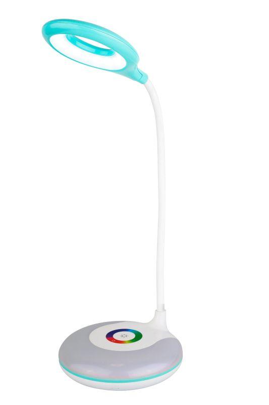 Светильник светодиодный настольный UF-752 C13 6Вт RGB 3 уровня яркости голуб. Ultraflash 14490