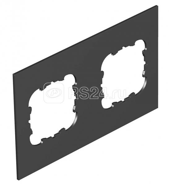 Крышка для напол. бокса Telitank на 2 устройства EKR 142х88мм ПВХ T12L P2S 9011 черн. OBO 7408180