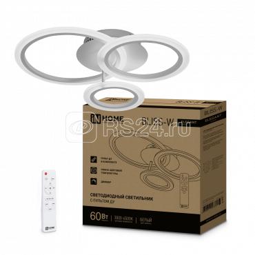 Светильник светодиодный ELEGANT BLISS-W 60Вт 3000-6500К 4700лм 230В 500х500х140мм с пультом ДУ бел. IN HOME 4690612043364 Светильник светодиодный ELEGANT BLISS-W 60Вт 3000-6500К 4700лм 230В 500х500х140мм с пультом ДУ бел. IN HOME 4690612043364