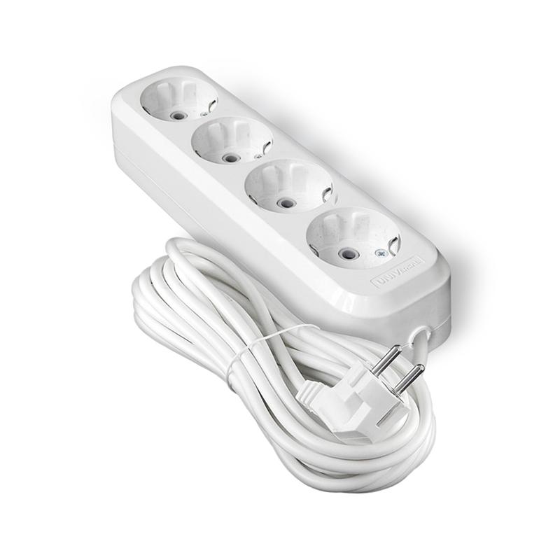 Удлинитель 4х7м с заземл. 10А IP20 Е-304 ПВС 3х1 АБС-пластик UNIVersal 9631983