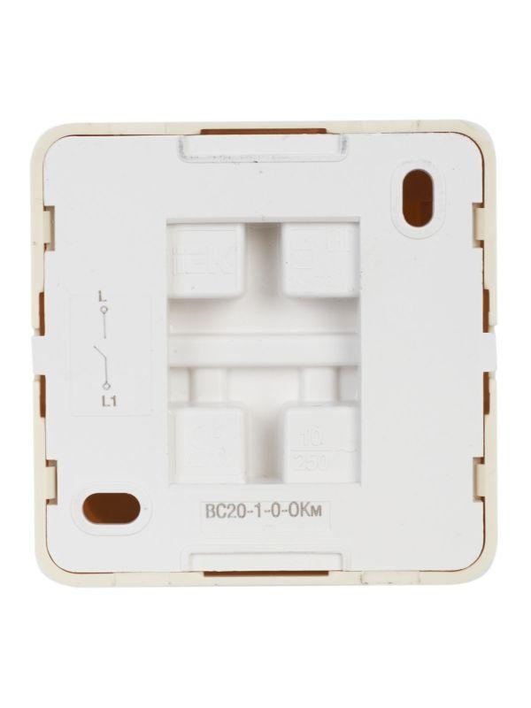 Выключатель 1-кл. ОП Октава 10А IP20 ВС20-1-0-ОКм крем. IEK EVO10-K33-10-DC