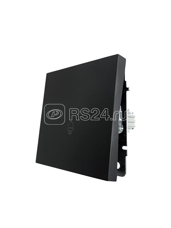 Кнопка звонка СП ZIMA IP20 безвинт. зажим черн. бархат LEZARD 704-4288-103QC