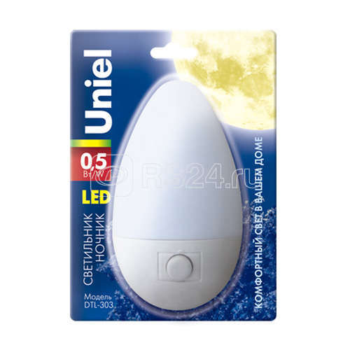 Светильник светодиодный DTL-303-Овал/White/3LED/0.5Вт ночник бел. Uniel 02743 Светильник светодиодный DTL-303-Овал/White/3LED/0.5Вт ночник бел. Uniel 02743