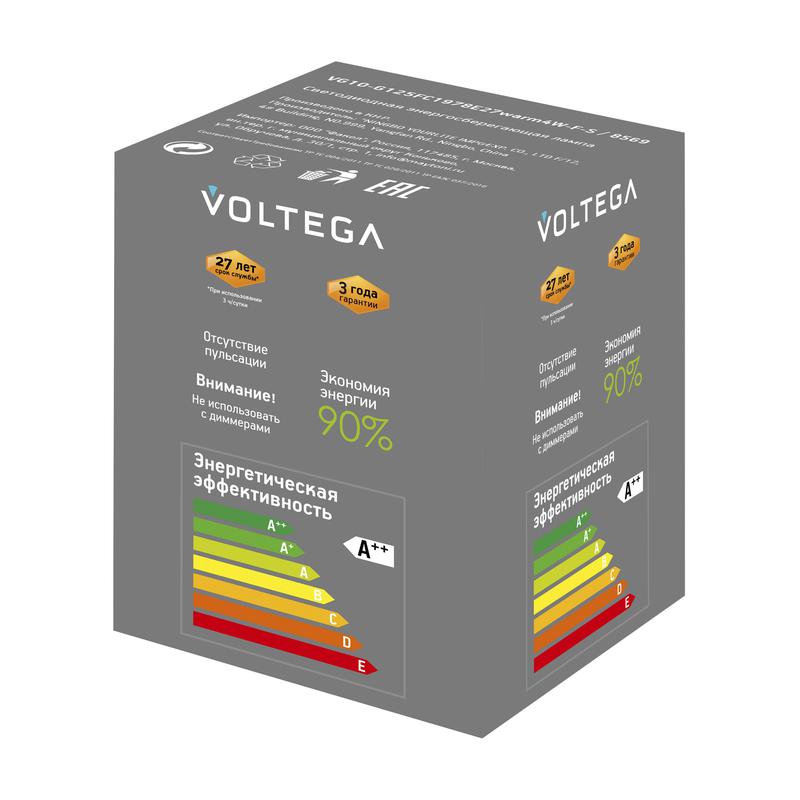 Лампа светодиодная Loft Led G125FC1978 4Вт 1800К E27 Voltega 8569