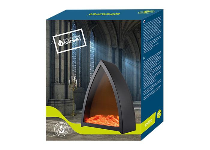 Светильник светодиодный "Камин" FL-H37 USB IP20 373х291х125 треугол. USB/элементы питания 3хC/LR14 (не в в компл.) ФАZА 5034419