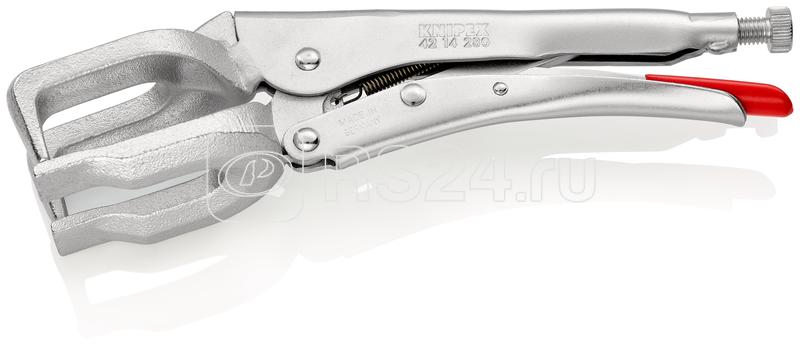 Зажим сварочный для плоских заготовок размеры под круг 30-65мм под квадрат 50мм L-280мм оцинк. Knipex KN-4214280