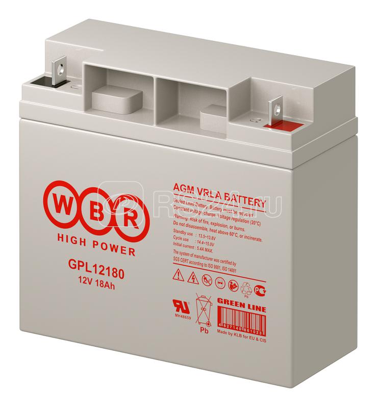 Аккумулятор 12В 18А.ч WBR GPL12180 WBR