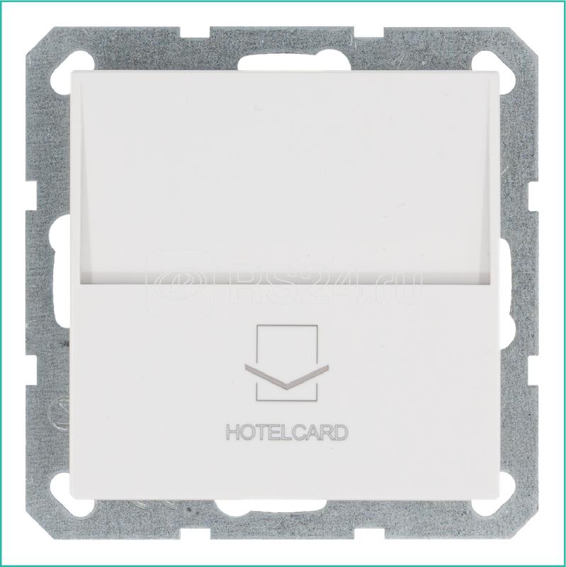 Выключатель карточный 10А IP20 отельный механизм бел. глянцевый Jasmart G6209W
