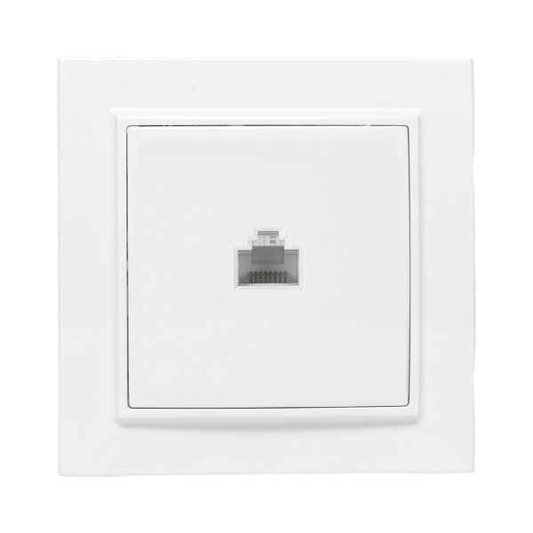 Розетка компьютерная 1-м СП Минск RJ45 бел. Basic EKF ERK01-035-10