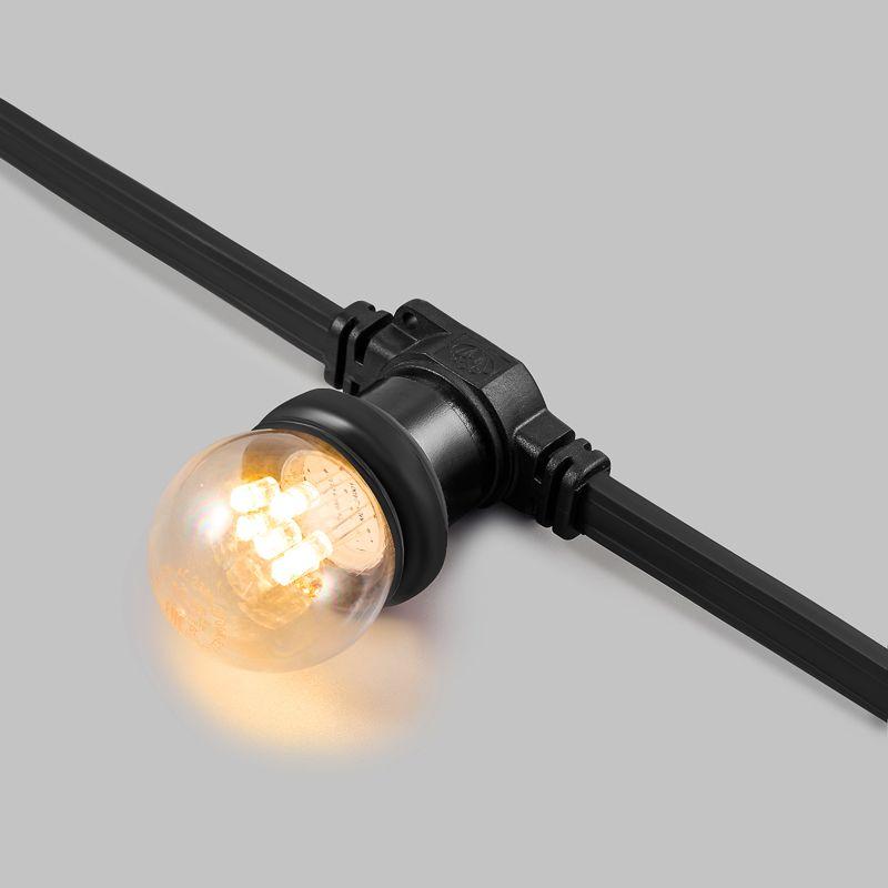 Лампа светодиодная 1Вт шар d45 6LED прозрачная тепл. бел. E27 эффект лампы накаливания Neon-Night 405-126