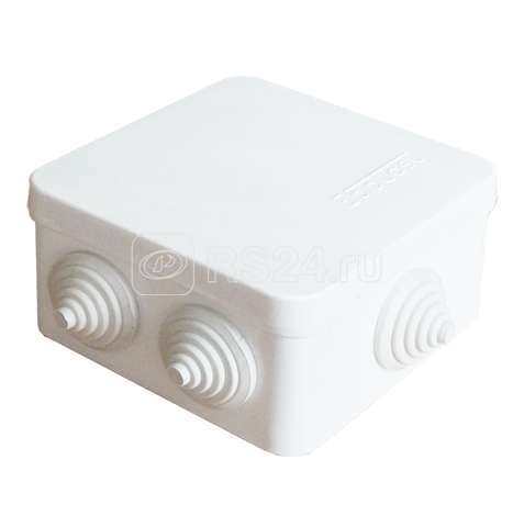 Коробка распределительная ОП 84х84х45мм IP54 7 выходов 3 гермоввода крышка защелкивающаяся бел. Epplast 120071