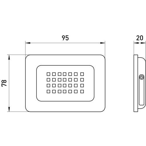 Прожектор светодиодный LPR-023-0-65K-020 20Вт 6500К 1600лм IP65 103х99х23.5 уличный Эра Б0052022