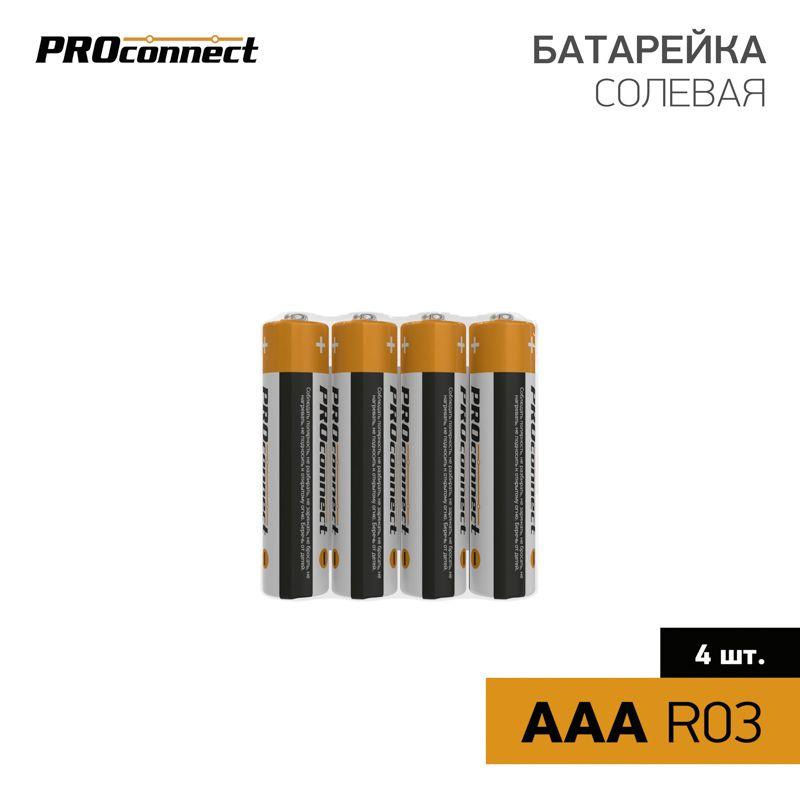 Элемент питания солевой AAA/R03 R03P (уп.4шт) PROCONNECT 30-0020