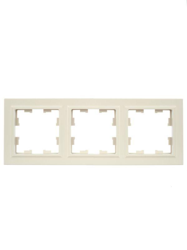 Рамка 3-м BRITE РУ-3-БрКр беж. IEK BR-M32-K10