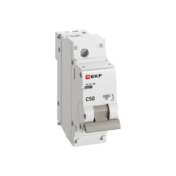 Выключатель автоматический модульный 1п C 50А 10кА ВА 47-100 PROxima EKF mcb47100-1-50C-pro