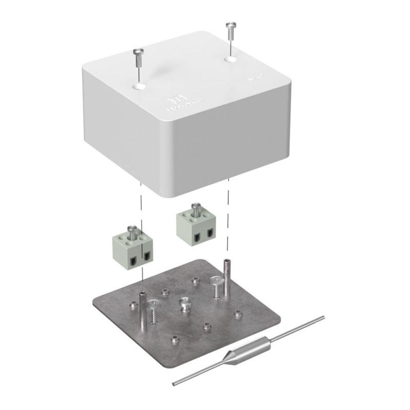 Коробка огнестойкая для кабель-канала 40-0460-FR6.0-4-П Е15-Е120 с термопредохранителем 85х85х45 Промрукав 40-0460-FR6.0-4-П