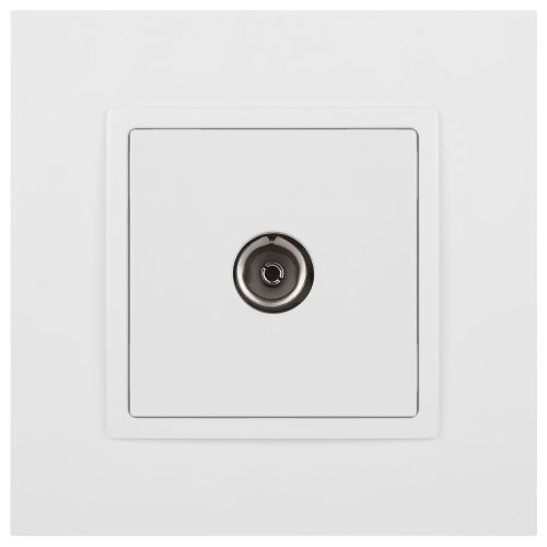 Розетка телевизионная одиночная TV Elegance 14-3101-01М матов. бел. Эра Б0065813