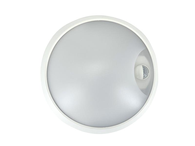 Светильник светодиодный WP 15 C 18W OP 840 D220 WH MDM 220х80мм 18Вт 4000К IP65 ЖКХ круглый пылевлагозащ. с датчиком движения бел. Русский Свет 15071524504