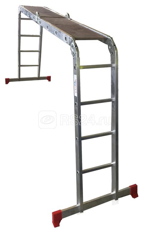 Лестница-трансформер четырехсекционная 4х4 с площадкой Олимп 2330404А