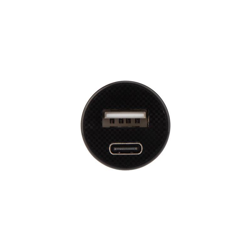 Автозарядка в прикуриватель АЗУ USB-A+USB-C 2.4А черн. Rexant 18-2228