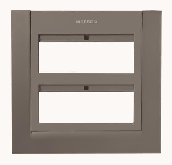 Панель лицевая для бокса поста централизации открытого/скрытого монтажа на 12 мод. (2 ряда по 6 модулей) антрацит ABB 2CLA127200T1801