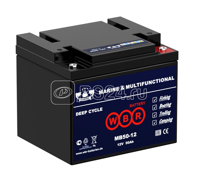 Аккумулятор тяговый лодочный 12В 50А.ч WBR MB50-12 WBR