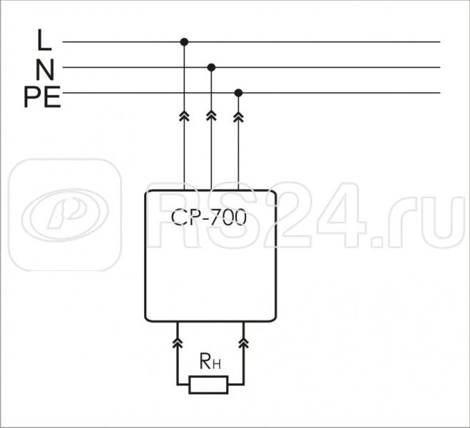 Реле напряжения CP-700 (однофазный; цифровая индикация напряжения тип корпуса вилка-розетка; 150-300В 16А 1NO IP20) F&F EA04.009.010