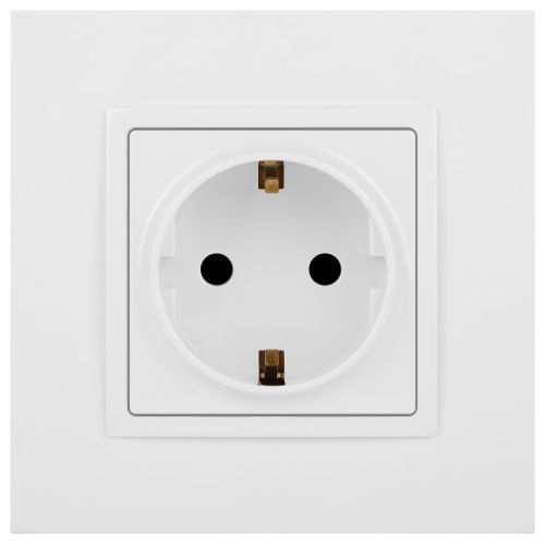 Розетка 1-м СП Эра Elegance 14-2102-01 16А IP20 16AX 250В 2P+E Schuko защ. шторки бел. Эра Б0034272