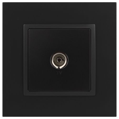 Розетка телевизионная одиночная TV 1мод. Elegance 14-3101-05 IP20 антрацит Эра Б0034294