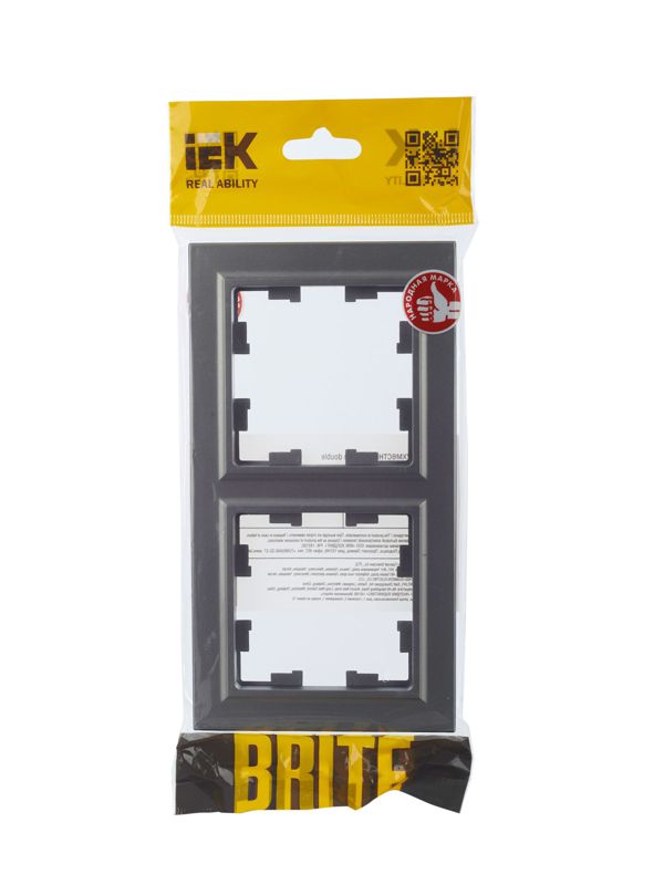 Рамка 2-м BRITE РУ-2-БрС сталь IEK BR-M22-K46