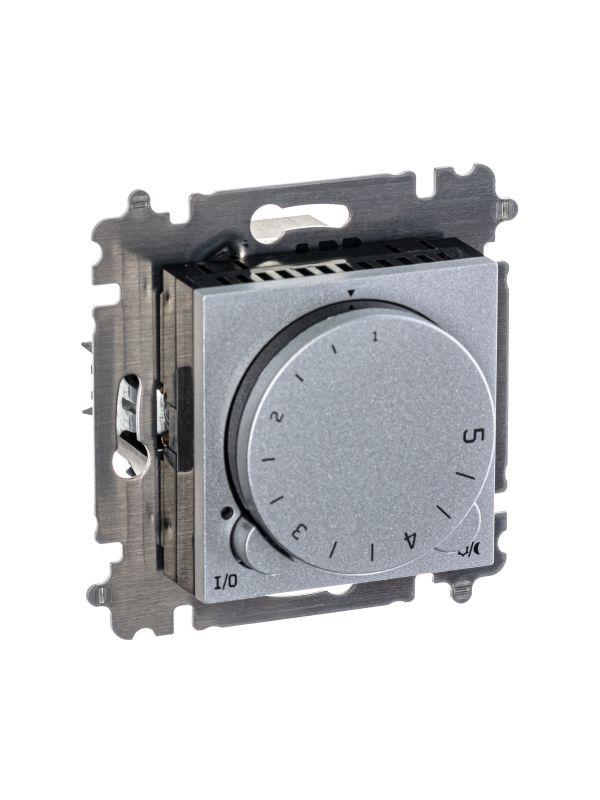 Терморегулятор Levit с поворотной ручкой 16А серебр./дым. черн. ABB 2CHH920003A6070