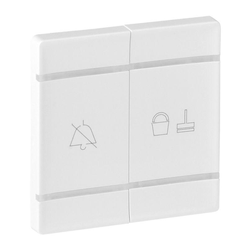 Панель лицевая двойн. 2мод. Valena Life MyHome для механизмов BUS/SCS "Не беспокоить" и "Убрать номер" бел. Leg 754930