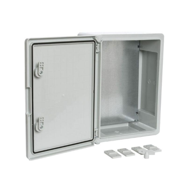 Корпус пластиковый с монтажной панелью ЩМП IP65 сер. дверь 400х300х170 Промрукав PR08.26482