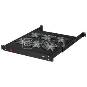 Полка вентиляторная 19дюйм 1U 6 вентиляторов Г520мм без шнура питания черн. TLK TLK-VP6-BK