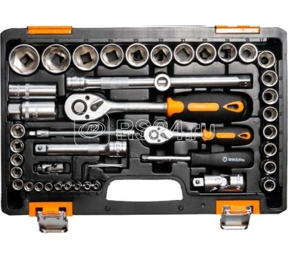 Набор инструментов 1/2дюйм; 1/4дюйм CrV пластик. кейс (94 предм.) Вихрь 73/6/7/5