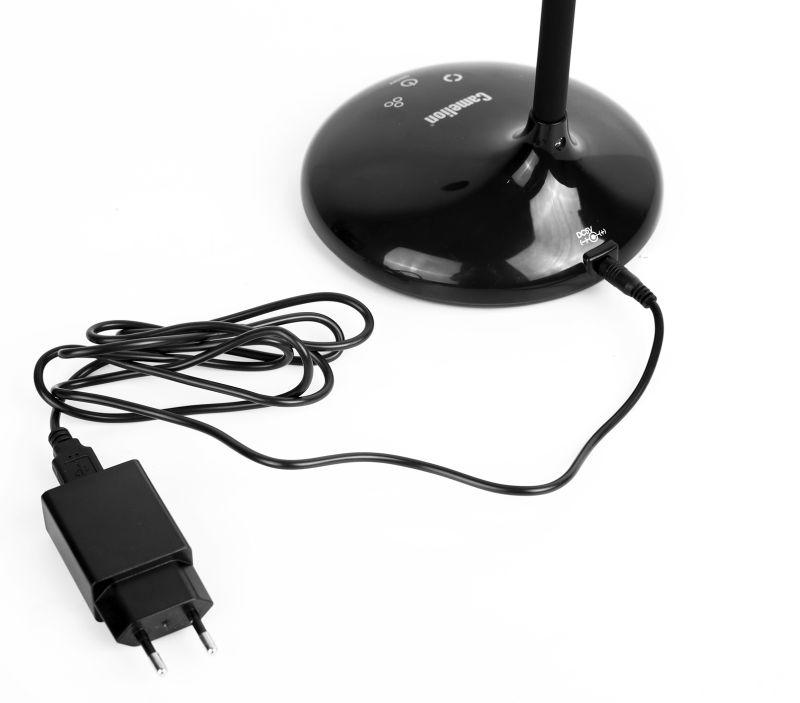 Светильник настольный KD-828 C02 LED 6.5Вт 230В 360лм сенс.рег.ярк. CCT RGB-ночник "Звездн. небо" черн. Camelion 13007