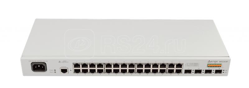 Коммутатор Ethernet 24 порта 10/100/1000 Base-T 4 комбо-порта 10/100/1000 Base-T/100/1000 Base-X (SFP) 220В AC сухие контакты ELTEX MES2428T