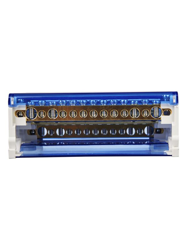 Шина на DIN-рейку в корпусе (кросс-модуль) ШНК 4х15 3L+PEN IEK YND10-4-15-125